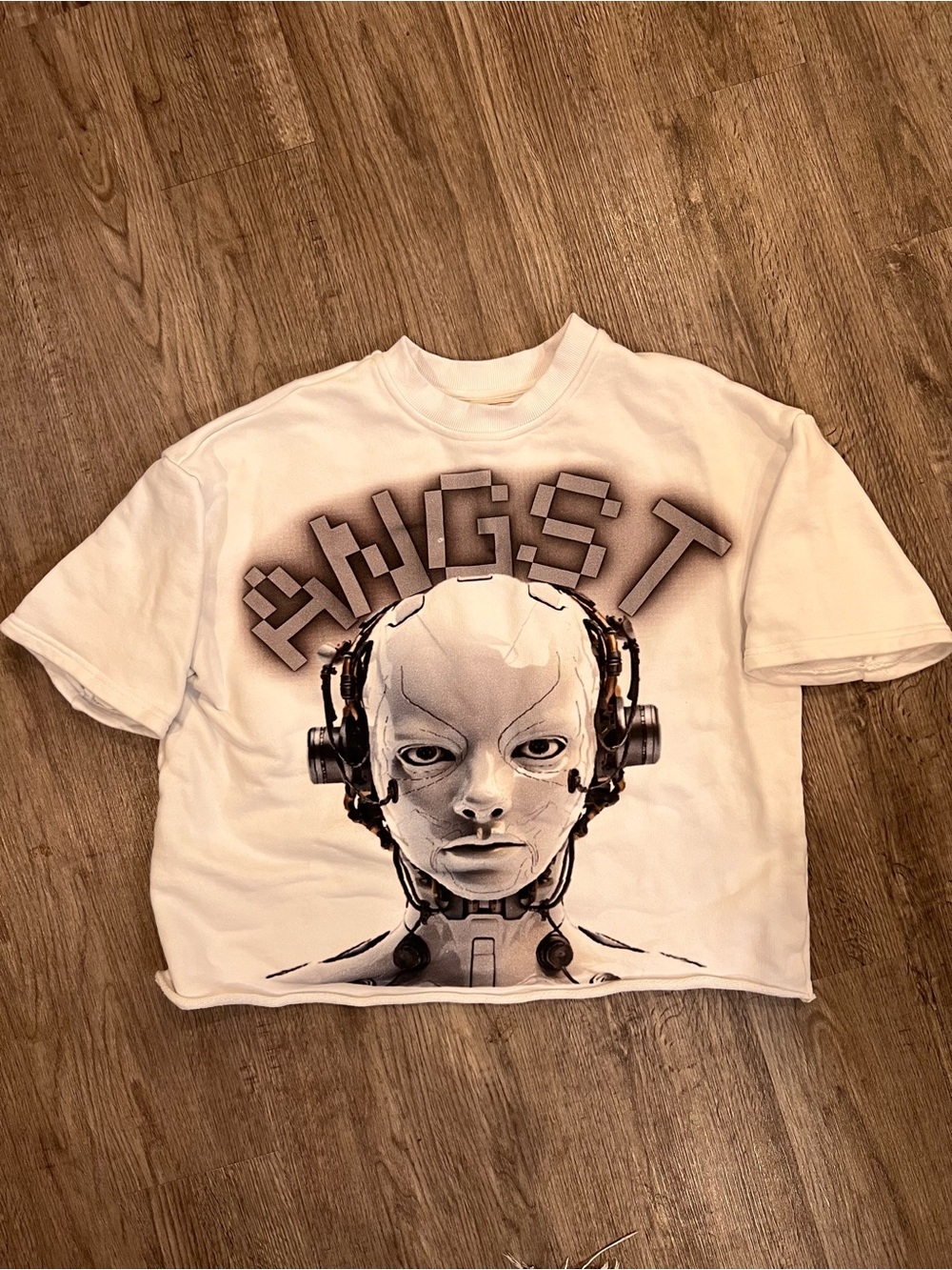 ANGST PANIC ATTACK Robot Raw Hem Boxy T shirt